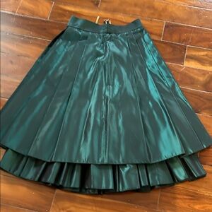 Chic Emerald A-Line Skirt